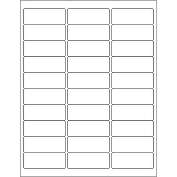 Tape Logic Inkjet/Laser Labels, LL113, Rectangle, 2 5/8in x 1in, White, Case Of 3,000