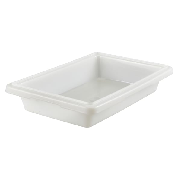 Cambro Poly Food Storage Boxes, 3-1/2inH x 12inW x 18inD, White, Case Of 6 Boxes