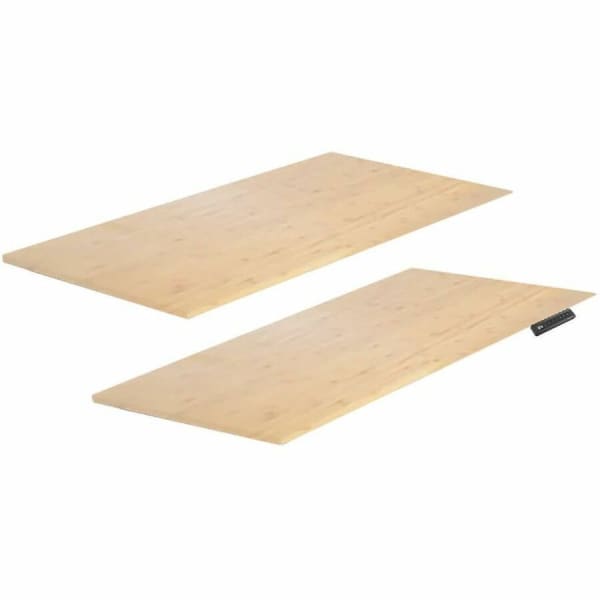 Uncaged Ergonomics Rise Up Table Top for L-Shaped Electric Standing Desk Frame - 48in Table Top Length x 30in Table Top Width - Natural - Bamboo