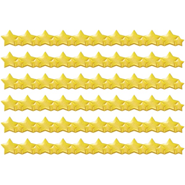 Eureka Extra Wide Deco Trim Packs, 37' x 3-1/4in, Stars, Set Of 6 Packs