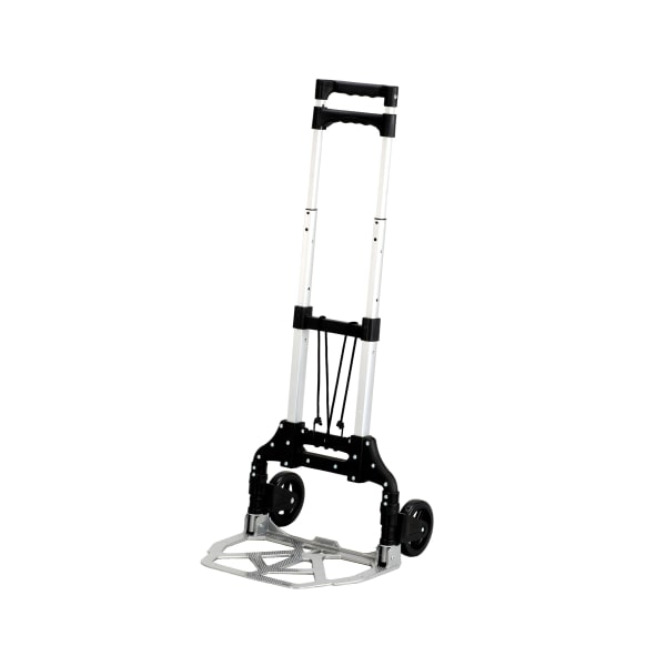 Safco Stow & Go Cart Lightweight Hand Truck, 110 Lb. Capacity, 5in Wheels, Gray