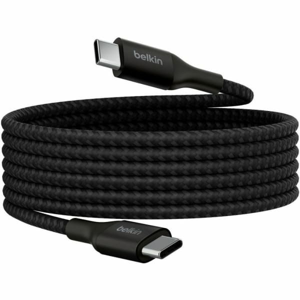 Belkin BoostCharge USB-C to USB-C Cable 240W - 6.56 ft USB-C Data Transfer Cable - CAB015BT2MBK
