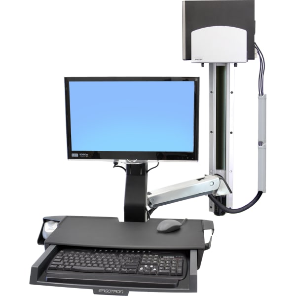 Ergotron StyleView Sit-Stand Combo Mount System With Work Surface, 45-270-026