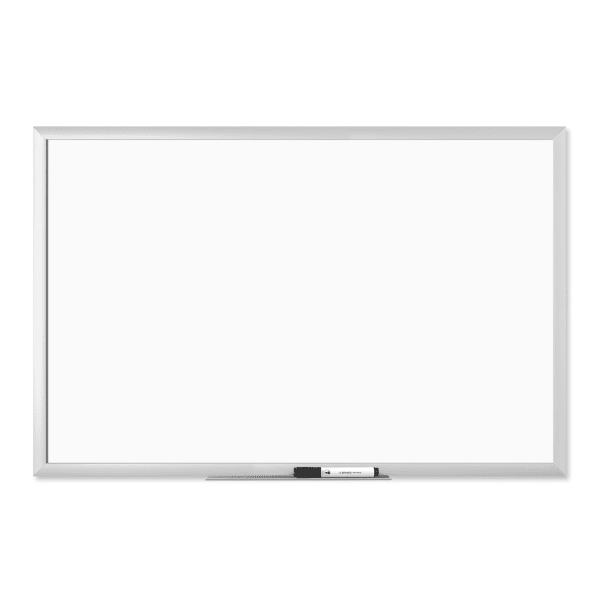 U Brands Dry-Erase Board, 36in X 24in, Silver Aluminum Frame, Actual Size 35in X 23in (291U00-01)