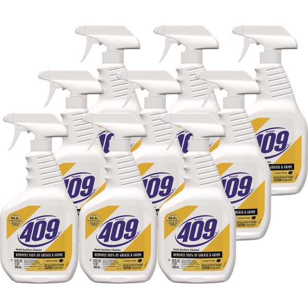Formula 409 Multi-Surface Cleaner, Lemon, 32 oz Spray Bottle, 9/Carton