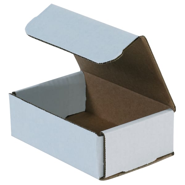 Partners Brand 6in Corrugated Mailers, 1inH x 4inW x 6inD, White, Pack Of 50