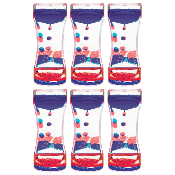 Teacher Created Resources Liquid Motion Bubbler, Red & Blue, Pack Of 6