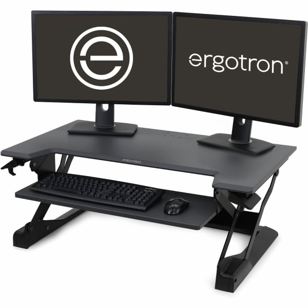 Ergotron WorkFit-TL 39inW Sit-Stand Desk Converter With Adjustable Height, Black