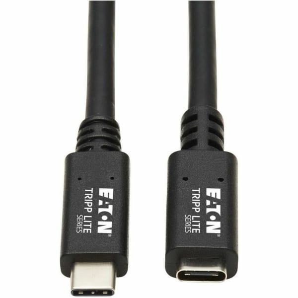 Tripp Lite U421-003 USB-C Extension Cable, M/F, Black, 3 ft. (0.9 m) - 3 ft Thunderbolt 3 Data Transfer Cable for MacBook Pro, Chromebook, Notebook, Computer, Dock, Smartphone, Docking Station, Wall Charger, Power Bank, External Hard Drive, PC