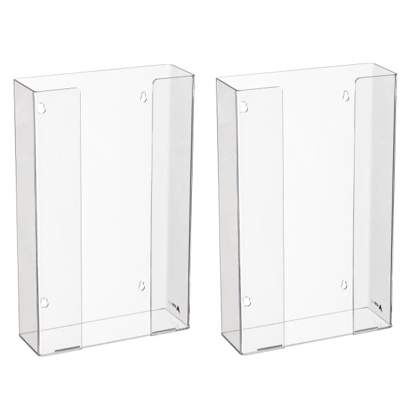 Alpine AdirMed Triple Box Capacity Acrylic Glove Dispensers, 16-1/8inH x 10-1/4inW x 3-1/2inD, Clear, Pack Of 2 Dispensers