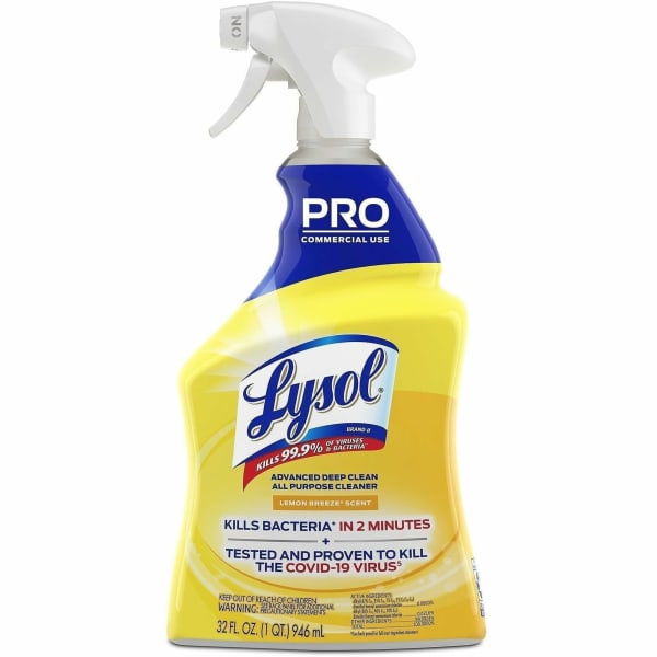 Lysol Advanced Deep Cleaner, Lemon Breeze Scent, 32 Oz, Clear
