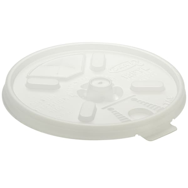 Dart Lift-n-Lock Lid With Straw Slot  For 12 Oz Foam Cups , Translucent, Box Of 1,000
