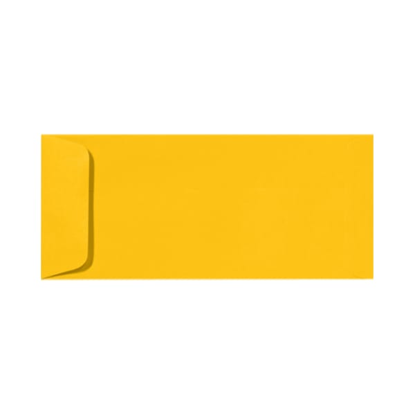 LUX Open-End Envelopes, #10, Peel & Press Closure, Sunflower Yellow, Pack Of 1,000
