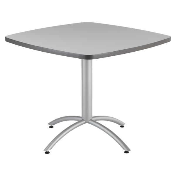 Iceberg CafeWorks Cafe Table, Square, 30inH x 36inW, Gray