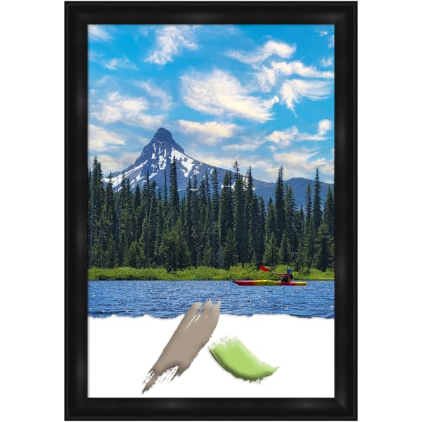 Amanti Art Grand Black Picture Frame, 28in x 40in, Matted For 24in x 36in