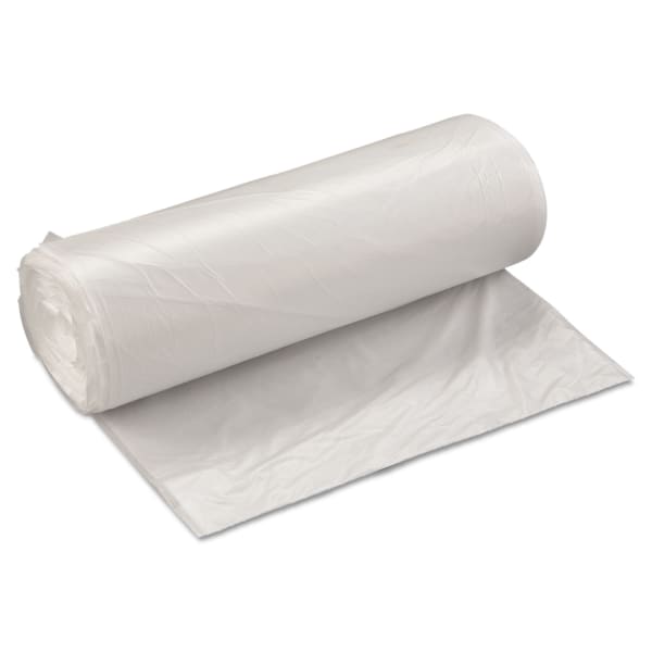 Inteplast Group High-Density Commercial Can Liner Value Pack, 60 gal, 19 mic, 38in x 58in, Clear, Interleaved Roll, 25 Bags/Roll, 6 Rolls/CT