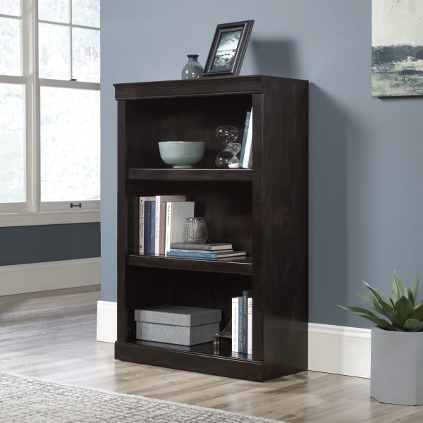 Realspace 45inH 3-Shelf Bookcase, Peppered Black