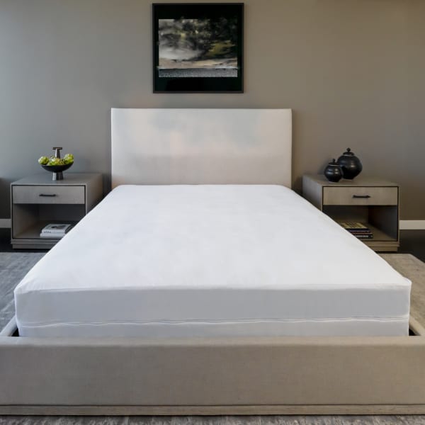 23 Threads Knitted Polyester Mattress Encasement, Ctrl+Z Technology, White, Twin XL, Case Of 20