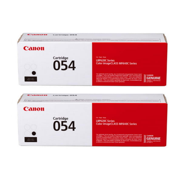 Canon 054 Black Toner Cartridges, Pack Of 2, 3024C001