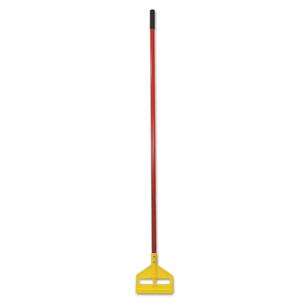Rubbermaid Commercial Invader Fiberglass Side-Gate Wet-Mop Handle, 60in, Red/Yellow