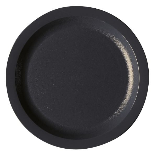 Cambro Camwear Round Dinnerware Plates, 7-1/4in, Black, Pack Of 48 Plates