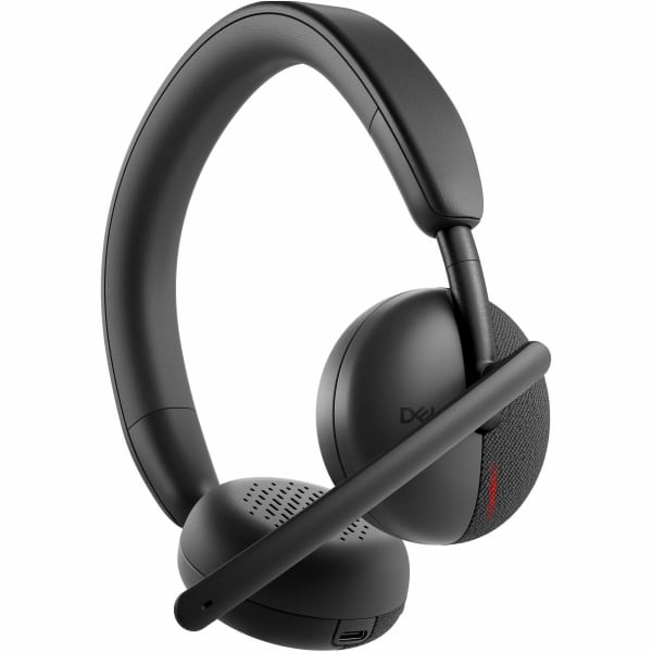 Dell Wireless Headset - WL3024 - Microsoft Teams Certification - Siri, Google Assistant, Bixby - Stereo - Wireless - Bluetooth - 98.4 ft - 20 Hz - 20 kHz - On-ear, Over-the-head - Binaural - Ear-cup