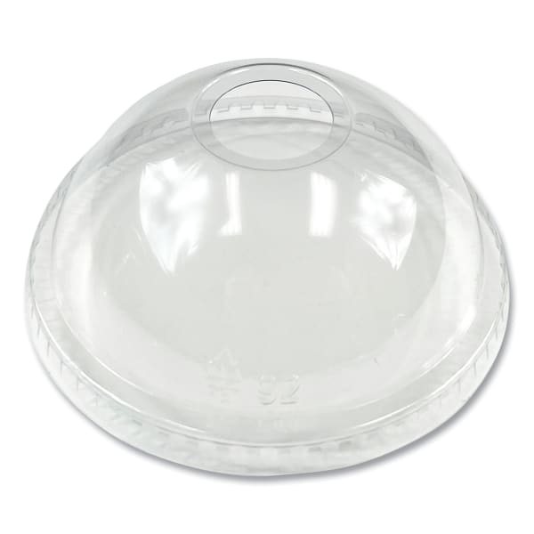 Boardwalk PET Cold Cup Dome Lids, Fits 9 Oz Squat To 12 Oz PET Cups, Clear, Pack Of 1,000 Lids
