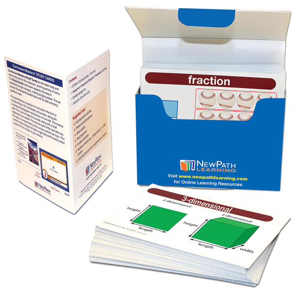 NewPath Learning Math Vocabulary Flash Cards, Grades 1-2