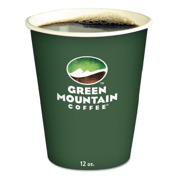 Green Mountain Coffee Paper Hot Cups, 12 Oz, Multicolor, Carton Of 1,000 Cups