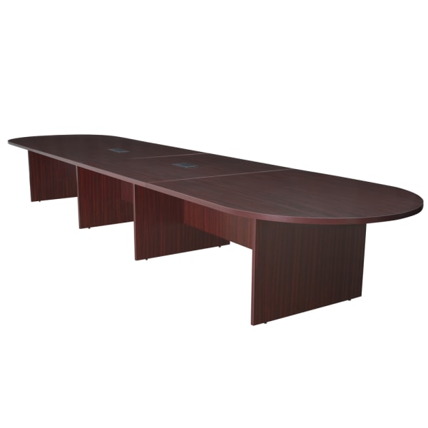 Regency Legacy Melamine Oval Conference Table, 29inH x 192inW x 52inD, Mahogany