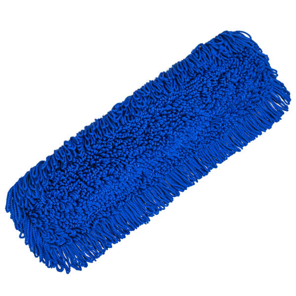 Gritt Commercial Microfiber Looped Dust Mop Pad Head, 24in, Blue