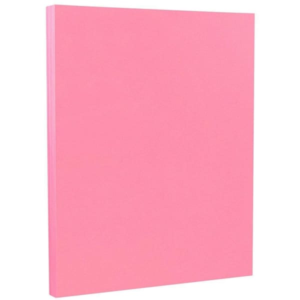 JAM Paper Color Paper, Ultra Pink, Letter (8.5in x 11in), 50 Sheets Per Pack, 24 Lb