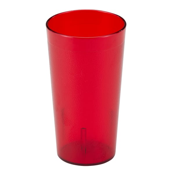 Cambro Colorware Styrene Tumblers, 16 Oz, Ruby Red, Pack Of 72 Tumblers
