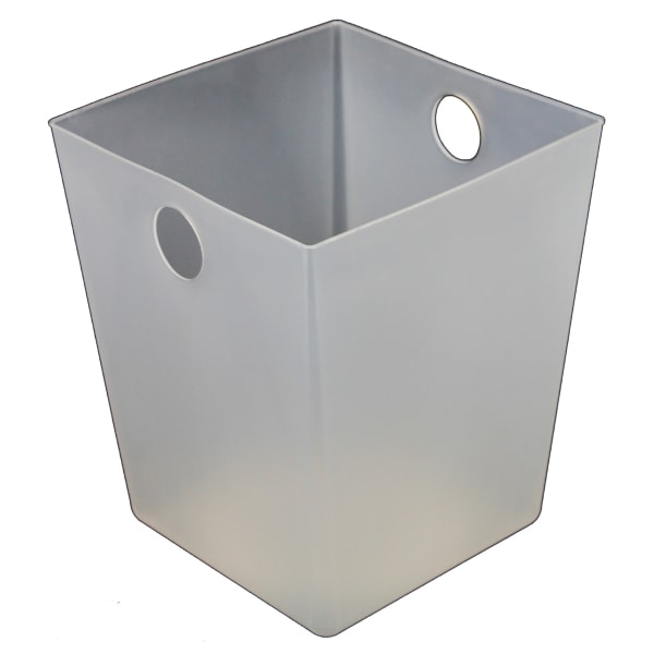 Hospitality Source Bathroom Bin Liners, 8in x 8in x 9-1/2in, Frosted, Set Of 8 Liners