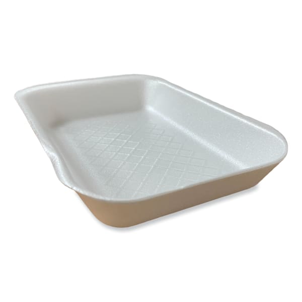 GEN Meat Trays, #2D, 1-1/4inH x 8-9/16inW x 6-1/8inD, White, Pack Of 500 Trays