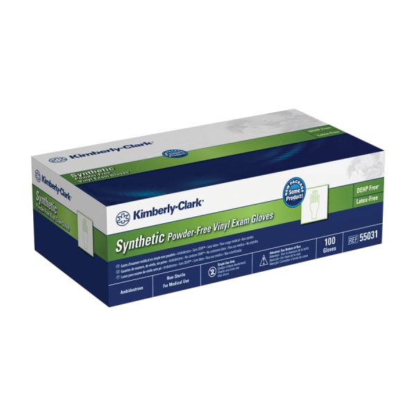 Kimberly-Clark Safeskin Powder-Free Exam Gloves, Small, Clear, Box Of 100
