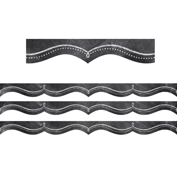 Creative Teaching Press Scallops EZ Borders, Dotted Swirl, 24 Borders Per Pack, Set Of 3 Packs