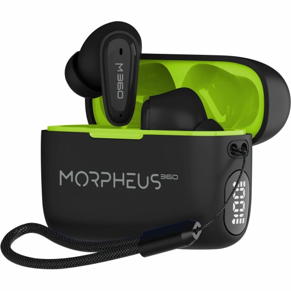 m360 TW1800B Nemesis True Wireless Earbuds - Bluetooth Headphones with Microphone - 20H Playtime - Black - Hi-Fi Stereo - 10mm Graphene Drivers - Magnetic Charging Case - Waterproof IPX5 - BT Version 5.4 - In Ear Earphones - Binaural