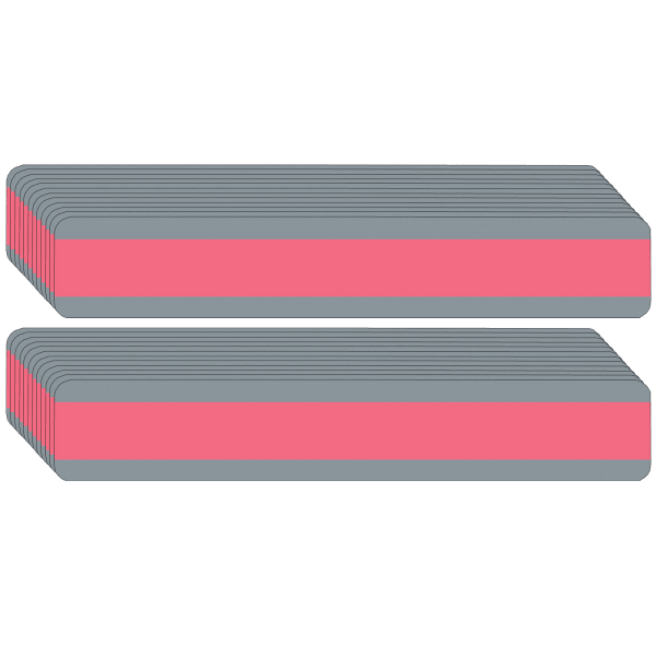Ashley Productions Double Wide Reading Guide Sentence Strips, 1-1/4in x 7-1/4in, Rose, Pack Of 24 Strips