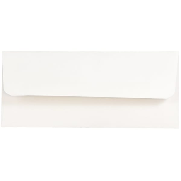 JAM Paper Booklet Money Envelopes With Gummed Closure, 3in x 6 11/16in, White, Pack Of 25