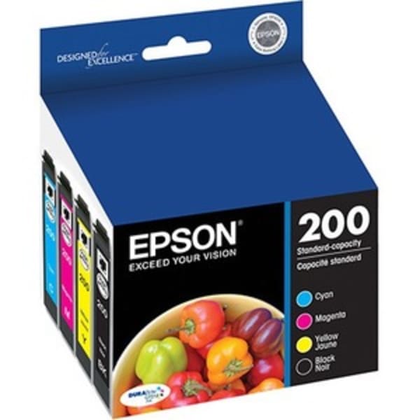 Epson DURABrite Ultra 200 Original Inkjet Ink Cartridge - Combo Pack - Cyan, Magenta, Yellow, Black - 4 / Pack - 165 paginas cian., 165 paginas magenta., 165 paginas amarillas.