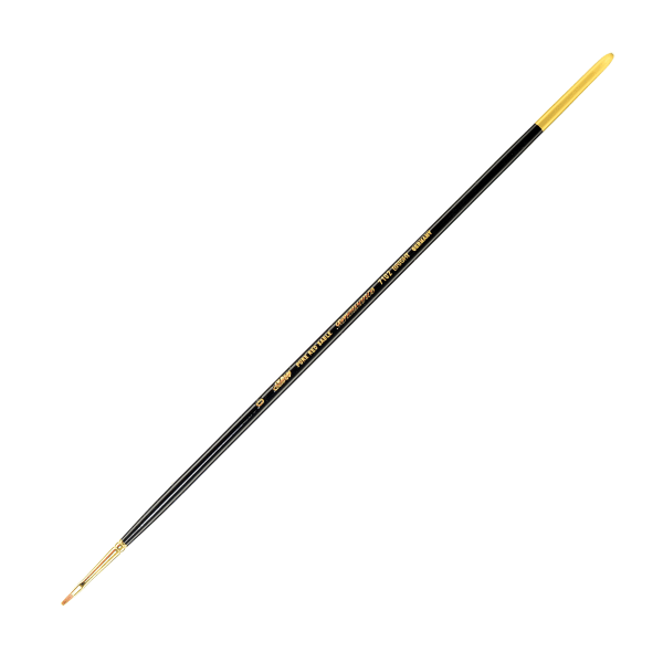 Silver Brush Renaissance Series Long-Handle Paint Brush 7102, Size 0, Bright Bristle, Sable Hair, Multicolor