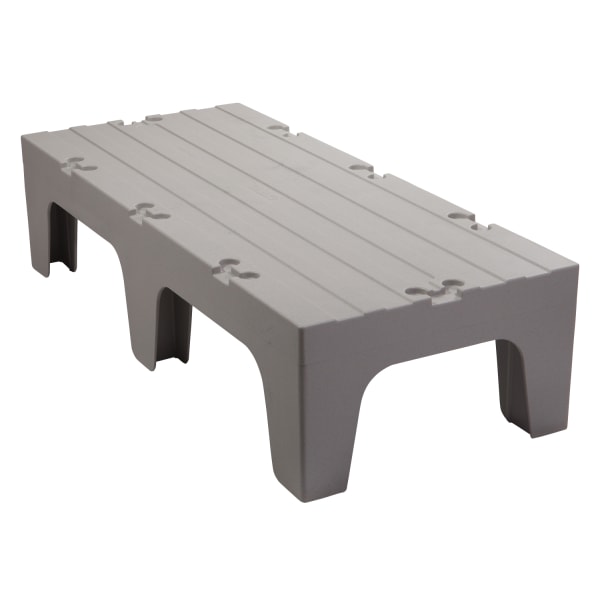 Cambro Solid Dunnage Rack, 12inH x 21inW x 48inD, Speckled Gray