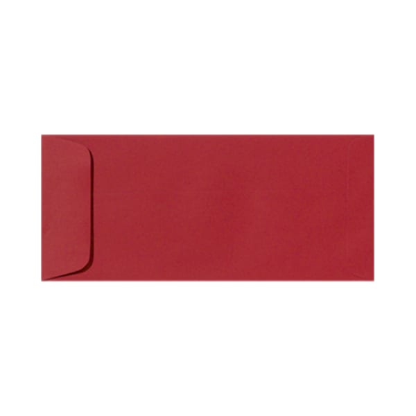 LUX Open-End Envelopes, #10, Peel & Press Closure, Ruby Red, Pack Of 50