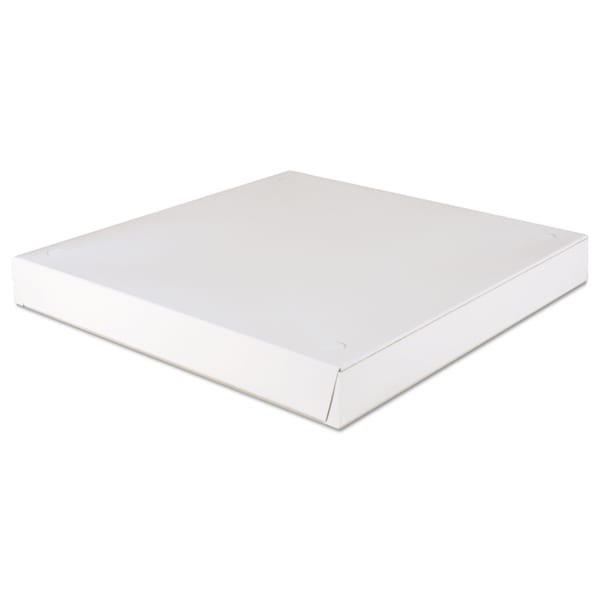 SCT Lock-Corner Pizza Boxes, 1-15/16inH x 16inW x 16inD, White, Carton Of 100 Boxes