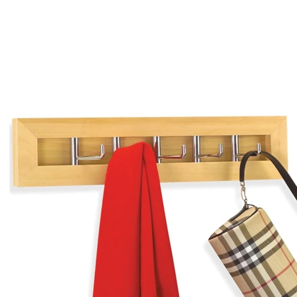 Better Houseware Milano Hook Horizontal Rack, 1inH x 4inW x 17-1/8inD, Natural/Silver