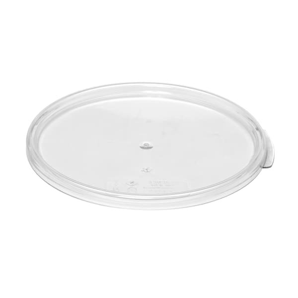 Cambro Camwear Round Food Storage Lids For 6- And 8-Qt Containers, Clear, Pack Of 12 Lids
