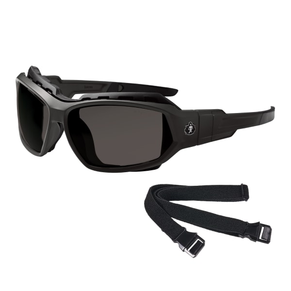 Ergodyne Skullerz LOKI-AFAS Safety Spoggles, Matte Black Frame/Smoke Lens