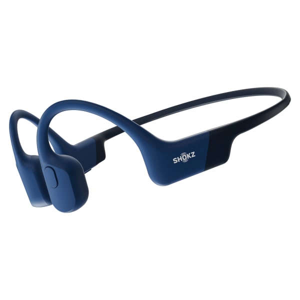 Shokz OpenRun Bone-Conduction Open-Ear Sport Headphones With Microphones, Blue