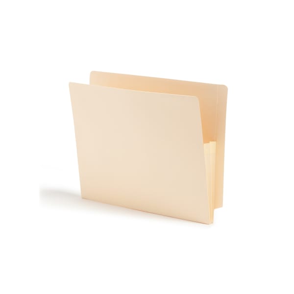 Smead Manila File Pocket With Reinforced Tab, Letter Size, 1 3/4in Expansion, Box Of 25